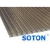 SOTON - поликарбонат сотовый (бронзовый) лист (2,1 м х 6 м)