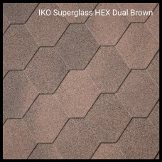Битумная черепица Superglass Hex (07) Dual Brown