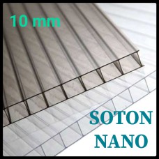Поликарбонат 10 мм сотовый Сотон Нано прозрачный.
