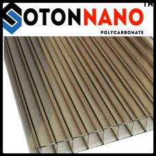 SOTON NANO - поликарбонат сотовый 8 мм бронзовый лист (2,1 м х 6 м) Северодонецк