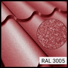 Металлочерепица «Эффект» Цвет по RAL 3005 (Бордовый)