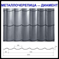 Металлочерепица Диамент — RAL 9005