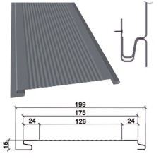 Доска с микрорибером - 0.45 мм /  Фасадные металлические панели / RAL 9006 Светло-серый металик