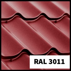 Металлочерепица Rauni RAL 3011 (красная) PE 0,45 Standart