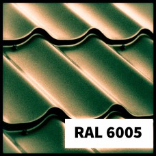 Металлочерепица Rauni Premium RAL 6005 (зелёная) PE 0,45
