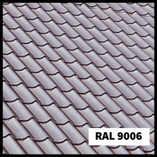 Металлочерепица Rauni Premium | RAL 9006 | PE 0,45 мм | Юж.Корея |