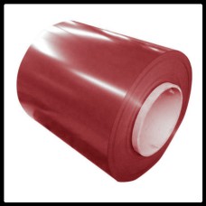 Рулонная сталь Sea Hyper™ Корея 0,45 мм - гладкий лист с полимерным покрытием PE 25 микрон Красный, PE
