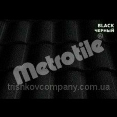 Композитная чёрная черепица Metrotile Roman (роман) Black