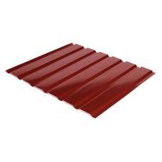 Профнастил фасадный, стеновой С-18 (цвет 3011 - красный, глянец) металл Китай