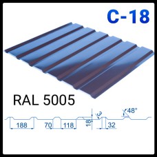 Профнастил С-18 | RAL 5005 | (синий) | 0,45 мм | Китай |