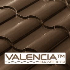 Металлочерепица VALENCIA 400/20 - Сталекс 0,45 мм, PEMA RAL 8019 Сталь-Optima Steel